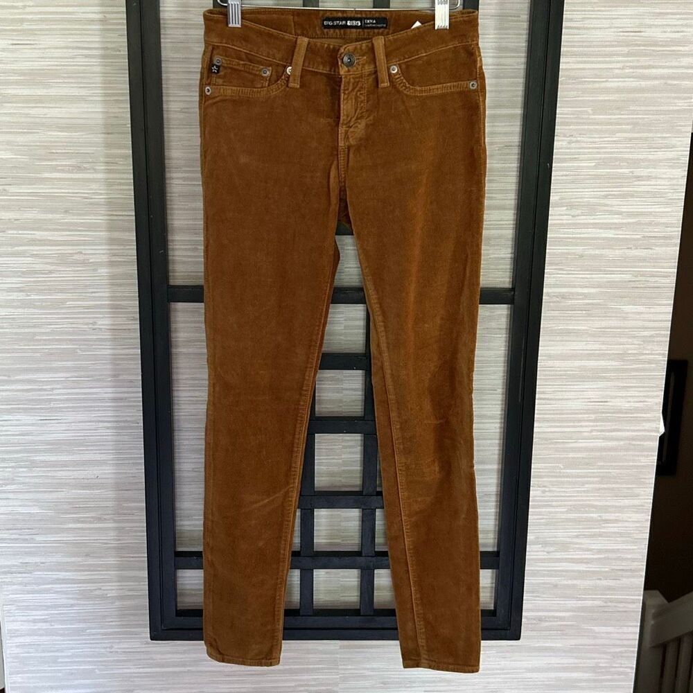 Big star 1974 Emma low rise velvet mustard gold jeans size 27 R